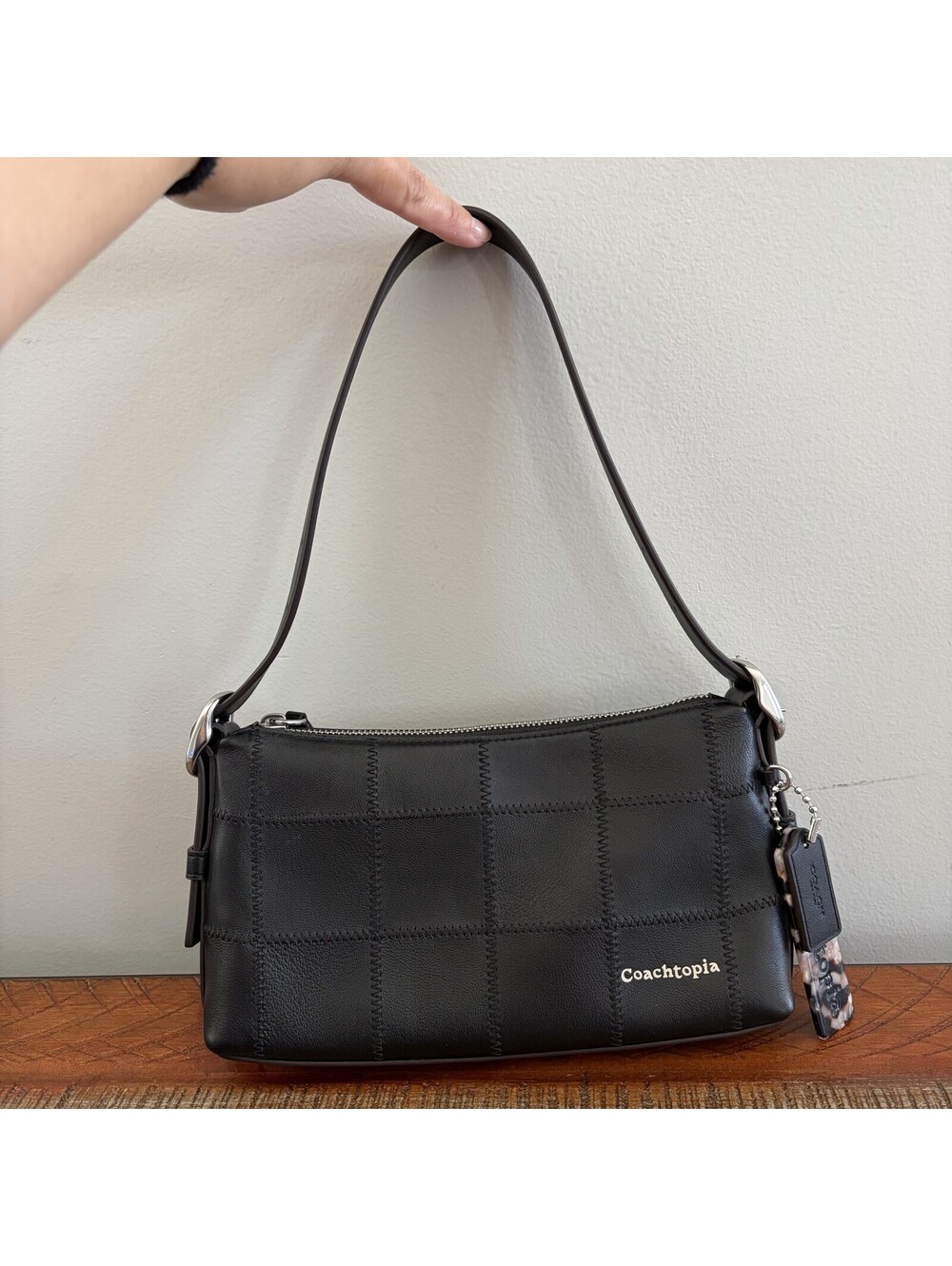 Coachtopia Coach Restored Alter Ego Small Slouchy Shoulder Bag Black CA022